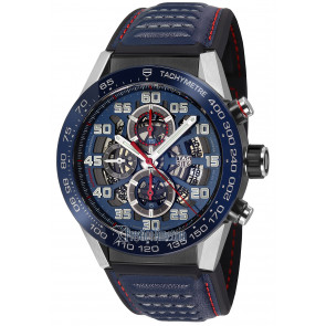 Horlogeband Tag Heuer CAR2A1N / FT6100 / BT6133 Leder Blauw 22mm